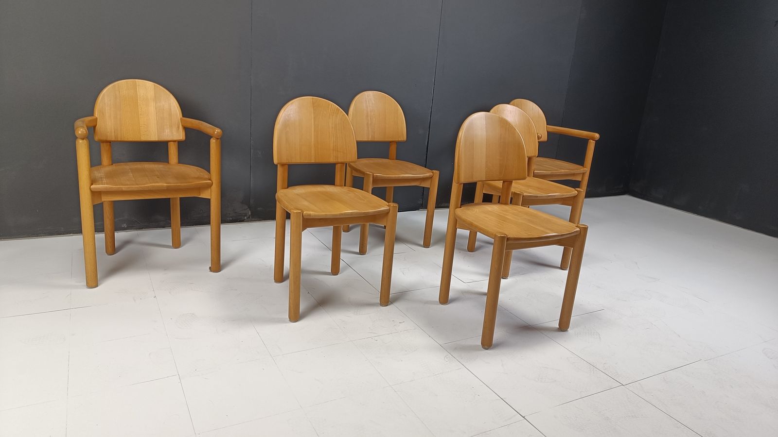 Rainer Daumiller Pine Wood Dining Chairs For Hirtshals Savvaerk Set Of 6, 1980s photo Furniture