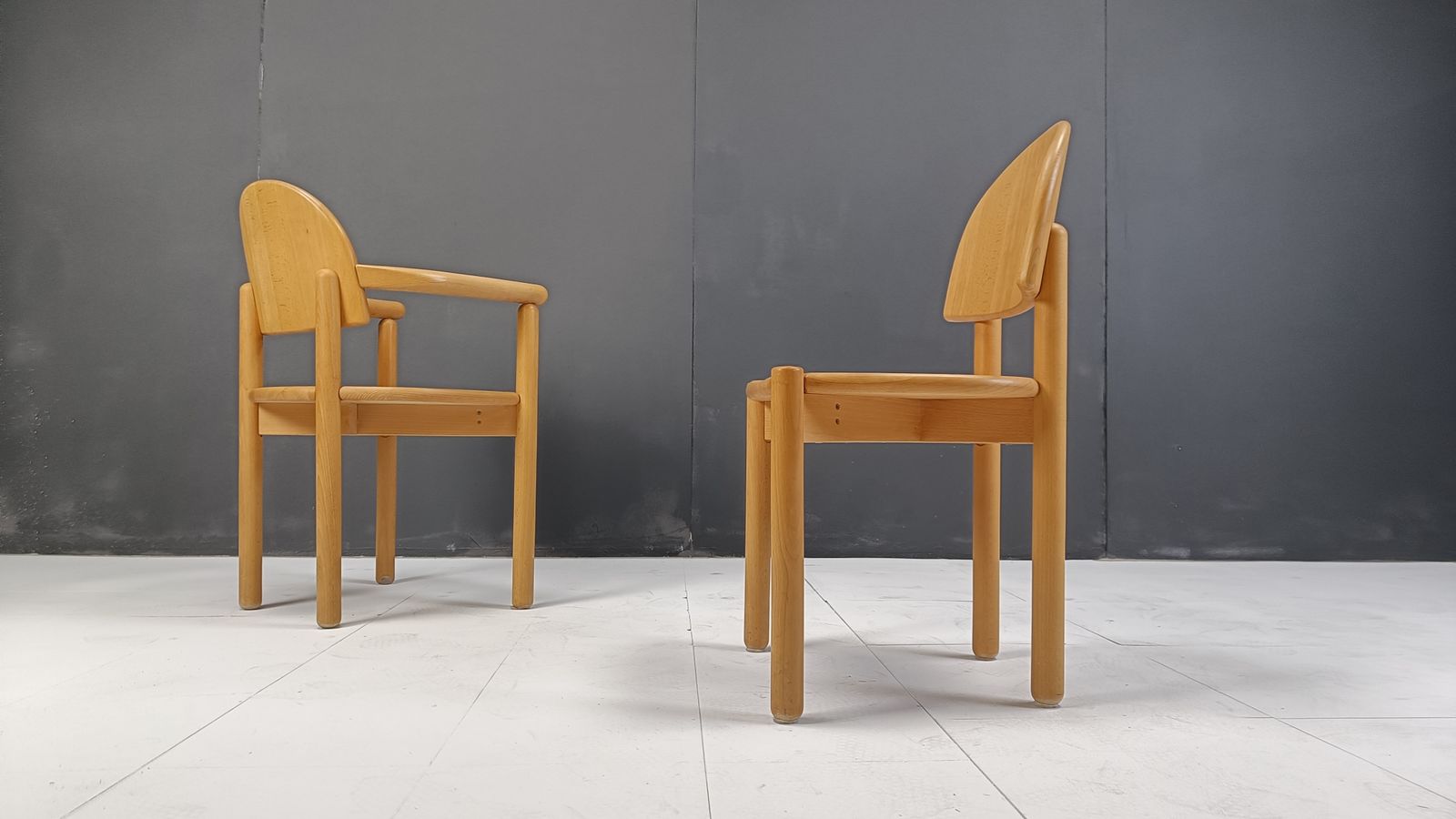 Rainer Daumiller Pine Wood Dining Chairs For Hirtshals Savvaerk Set Of 6, 1980s photo vinterior