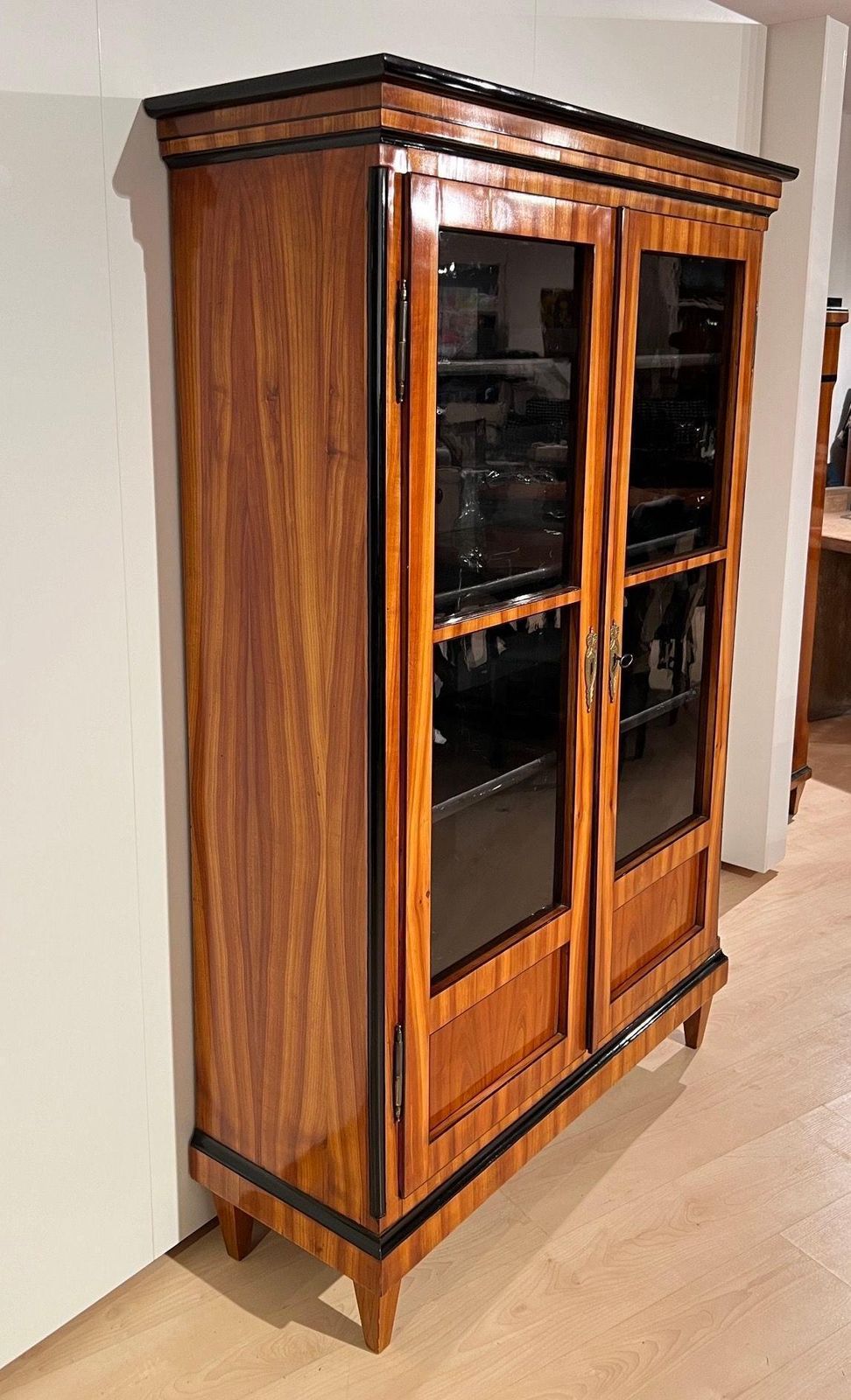 Biedermeier Bookcase, Cherry Veneer, South Germany Circa 1820 photo for sale