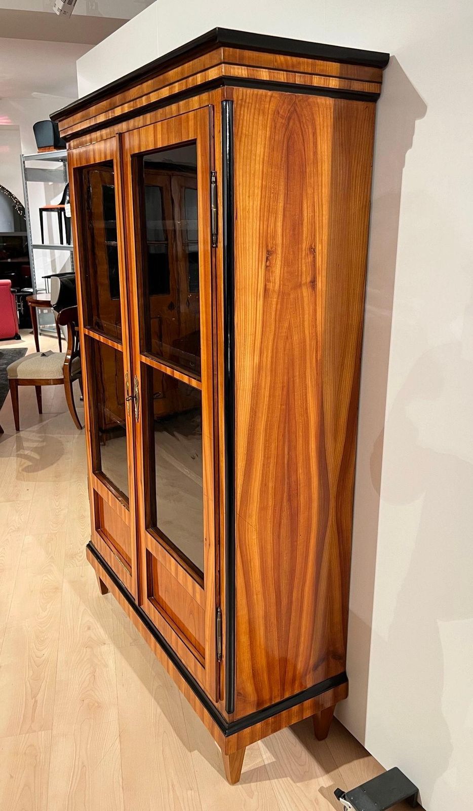 Biedermeier Bookcase, Cherry Veneer, South Germany Circa 1820 photo 6863.0
