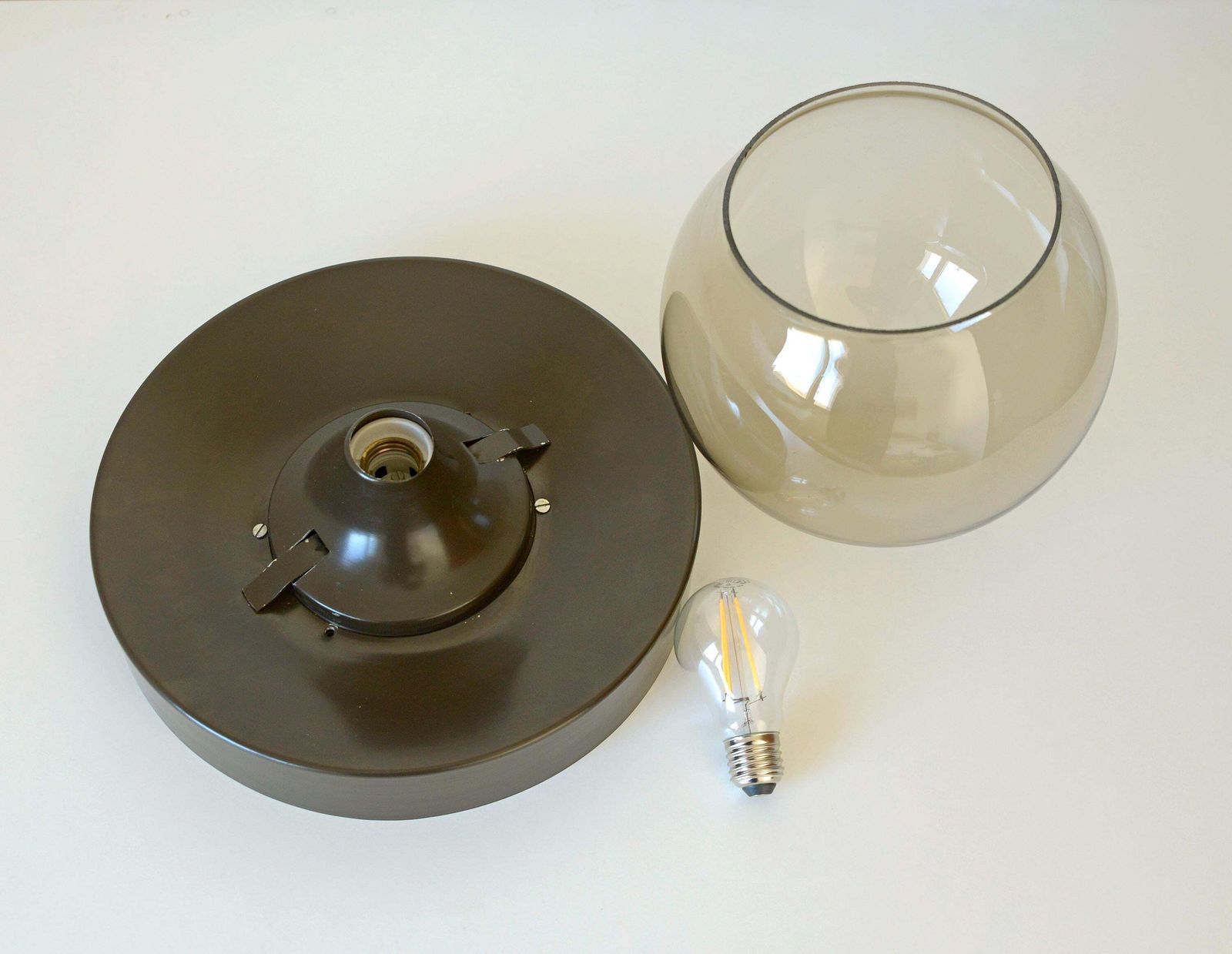 Vintage Sconce / Mcm Wall Lamp / Flush Mount / Mid Century Modern / Yugoslavia 80's / Retro / Ceiling Light / Cool Lamp / Space Age Style photo buy
