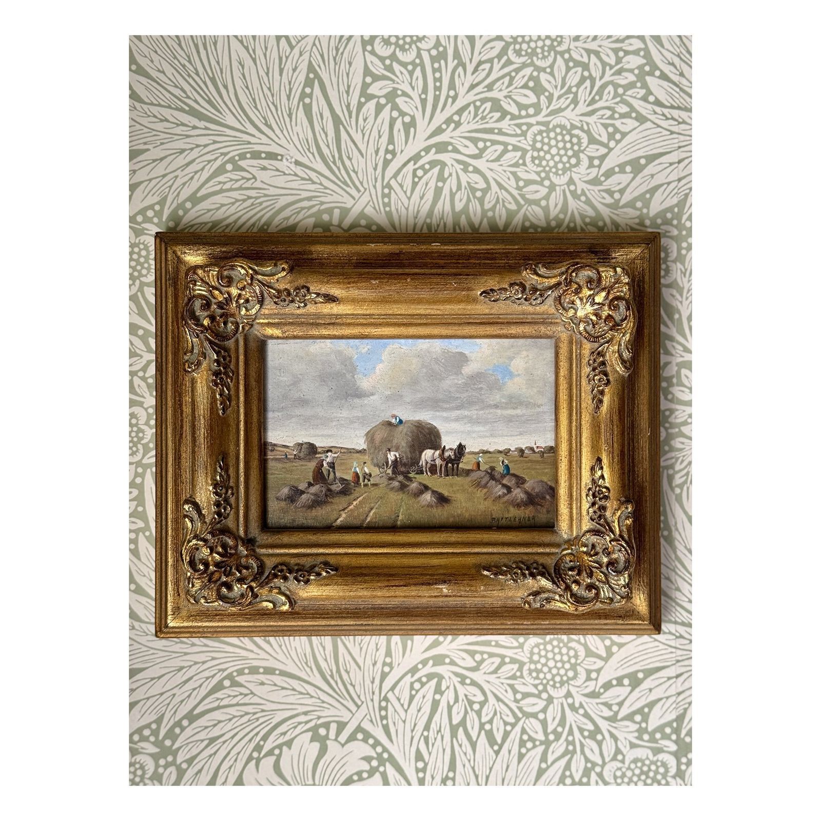 The Haymakers Original Vintage Painting By Wilhelm Von Battlehner (1906 1992)