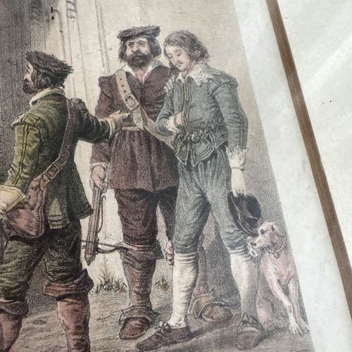 Charlcote Warwickshire Lithograph Nash Mclean Print Coloured Antique photo Art