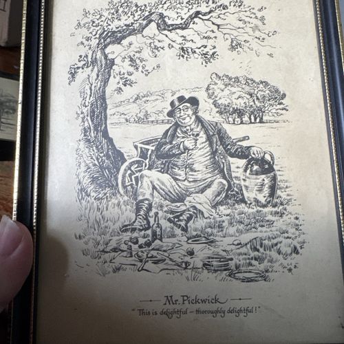 Charles Dickens Trio Or Sketch Etching Prints Micawber Pickwick Uriah Jeep photo Art