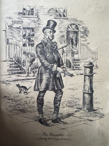 Charles Dickens Trio Or Sketch Etching Prints Micawber Pickwick Uriah Jeep photo vintage