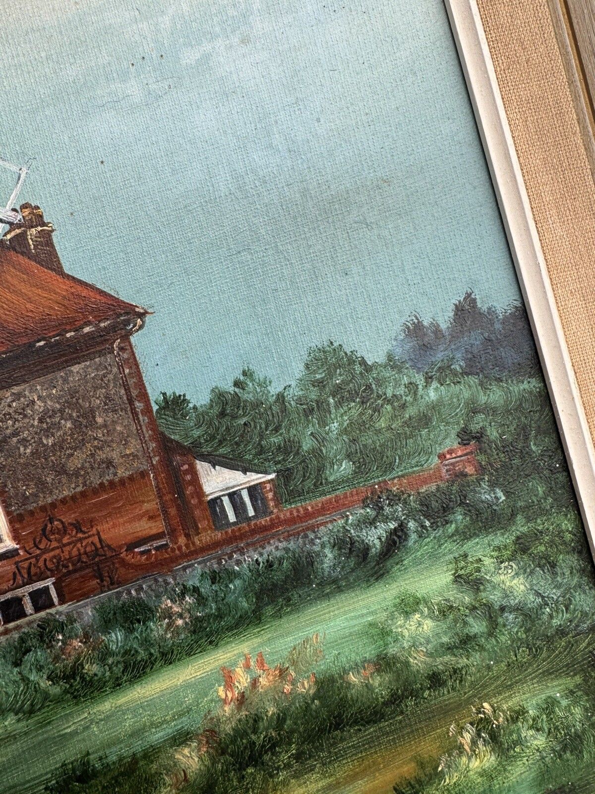 Mid Century  1970 Vintage Windmill Oil Paintings Suffolk Norfolk Artworks photo vintage