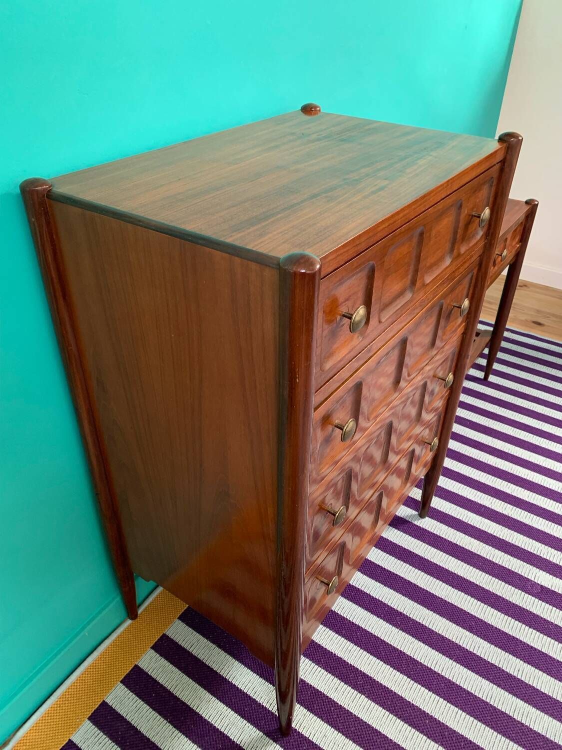 Vintage Chest Of Drawers And Bedside Table Set photo buy