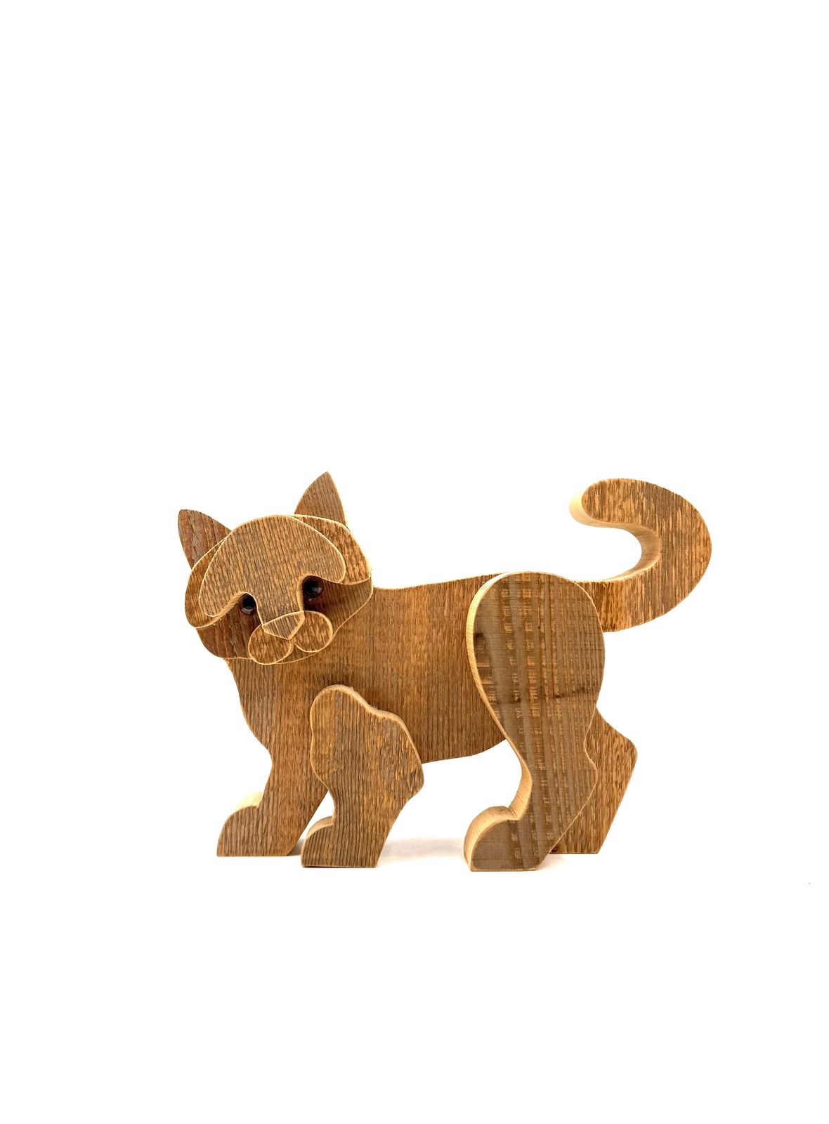 Bottega Michelangeli, Cat Wood Sculpture, Orvieto Italy 1970s