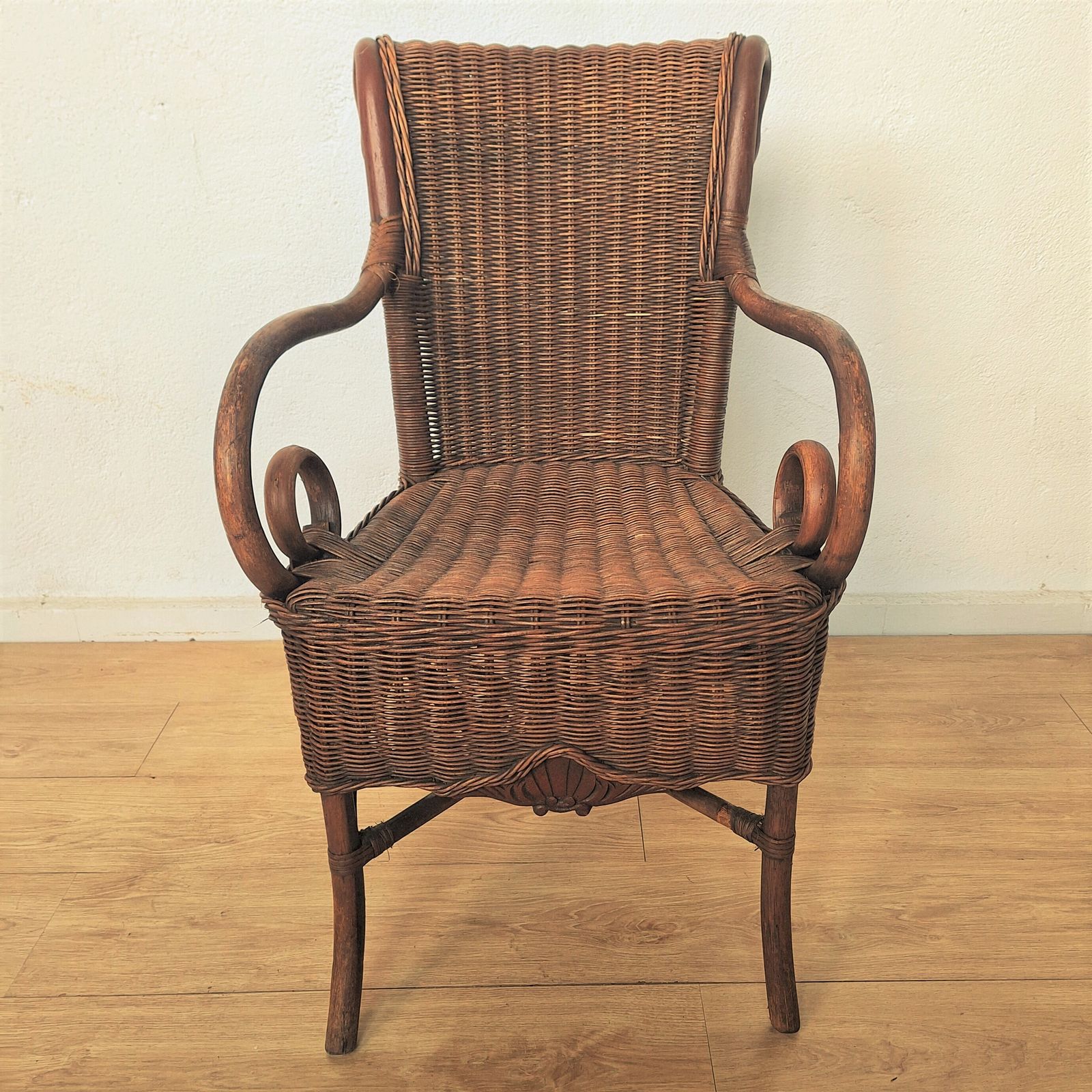 Art Nouveau Armchair In Rattan & Bamboo, 1900s photo furniture