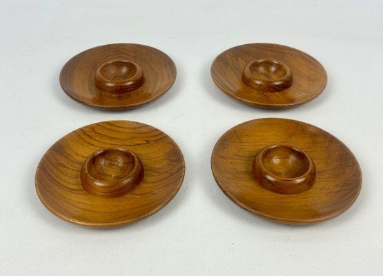 Mid Century Modern Scandinavian Teak Egg Cup By Karl Holmberg For Akta Teak, 1960s, Set Of 4 photo furniture