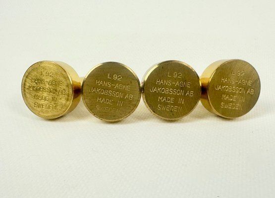 Swedish Brass Candleholder L 92 By Hans Agne Jakobsson For Markaryd, 1970s, Set Of 4 photo Home Decor