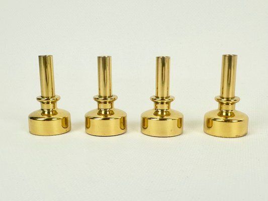 Swedish Brass Candleholder L 92 By Hans Agne Jakobsson For Markaryd, 1970s, Set Of 4 photo 316.0