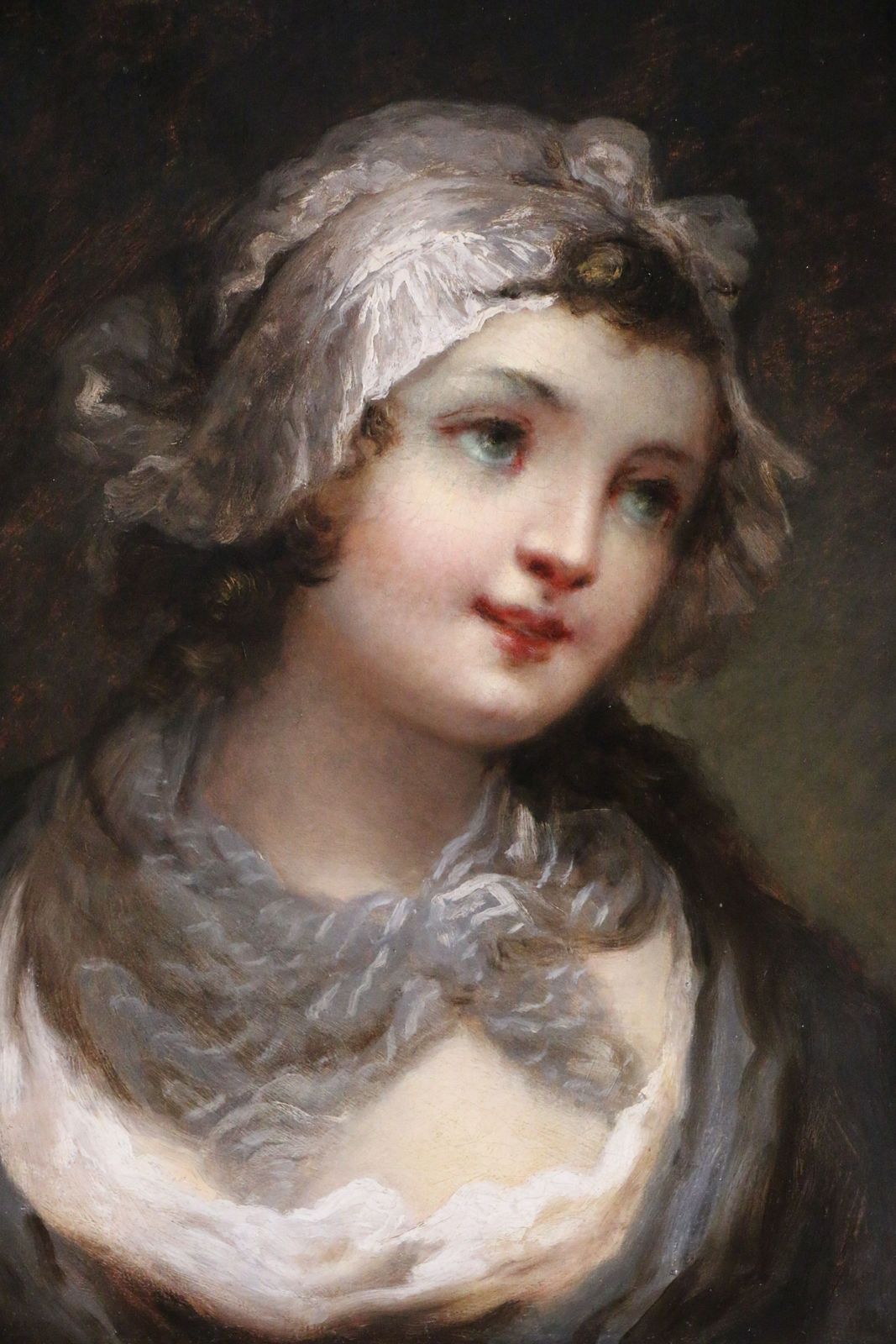 Jeanne Philiberte Ledoux (1767 1840) Attributed. Portrait Of A Young Girl With A Bonnet Circa 1800 photo for sale