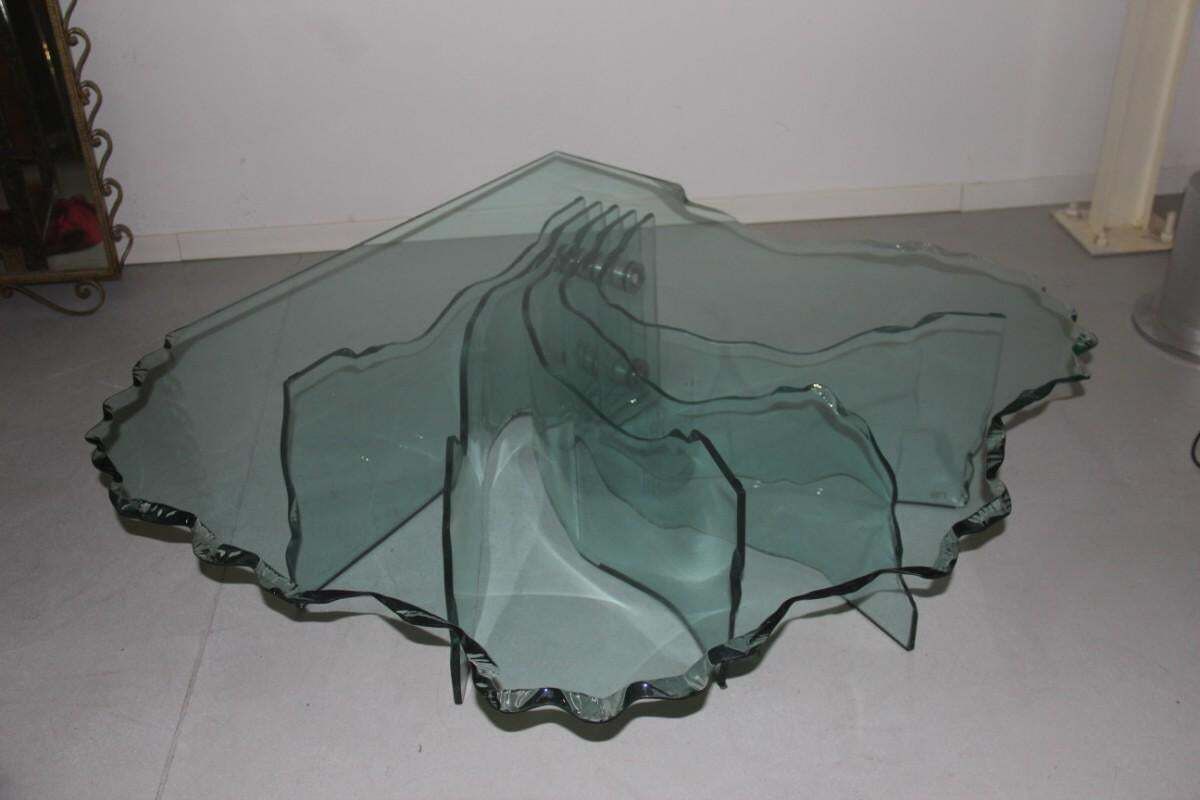 Sheel Danny Lane Coffee Table For Fiamm 1980 Thick Crystal photo furniture