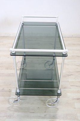 Chromed Metal And Glass Drinks Trolley, 1980s photo furniture