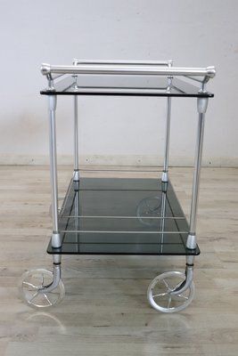 Chromed Metal And Glass Drinks Trolley, 1980s photo buy