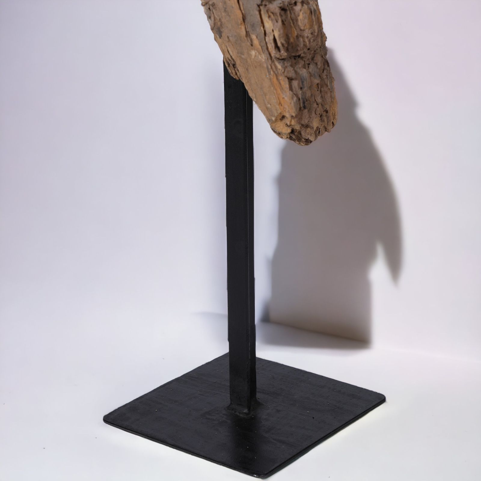 19th Century Hand Carved Indian King Sculpture | Antique Teakwood Figure On Iron Stand From Rajasthan photo vintage