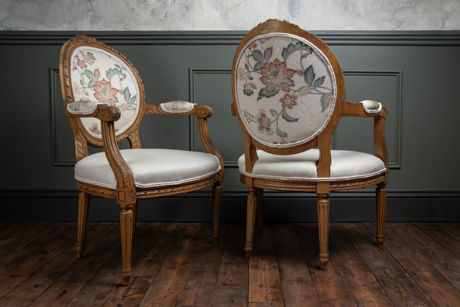 Pair Of C. 1950s French Style Open Armchairs photo furniture