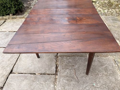 photo buy English Original Antique Oak Drop Leaf  Plank Kitchen Dining Table C 1700's