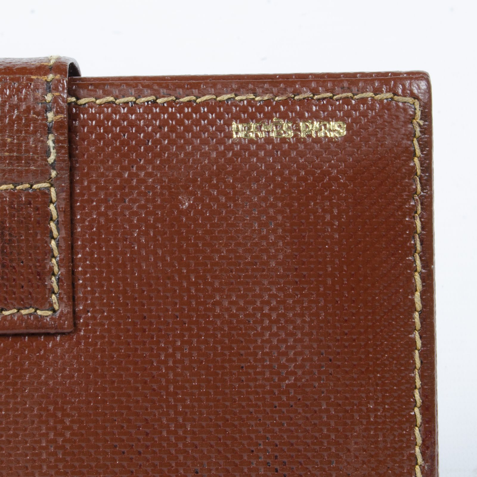 Mid 20th Century Modern Compact Leather Makeup/Vanity Wallet With Mirror By Hermès Paris, France photo furniture