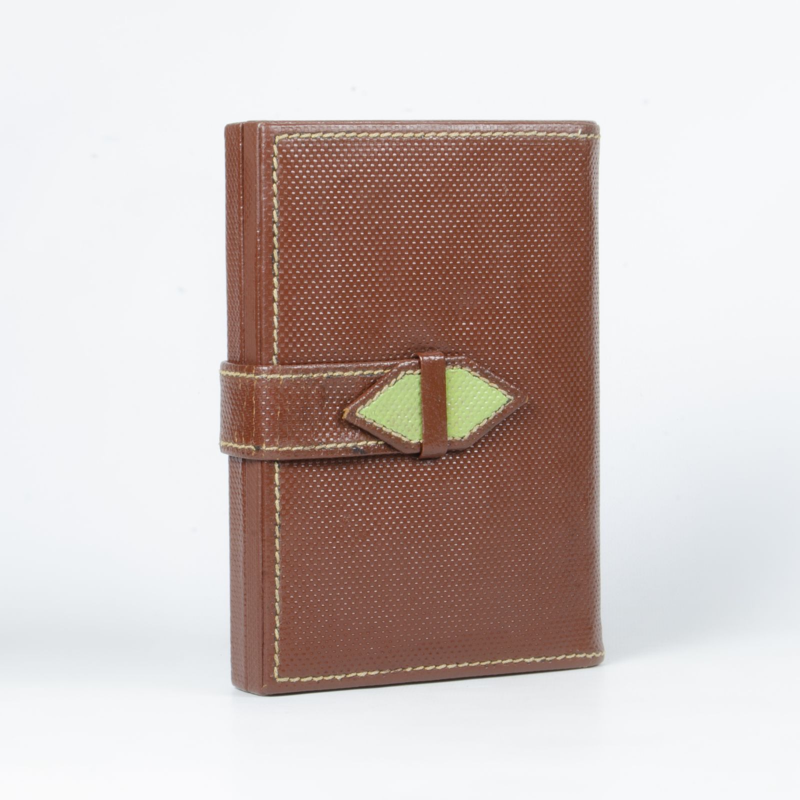 Mid 20th Century Modern Compact Leather Makeup/Vanity Wallet With Mirror By Hermès Paris, France photo for sale