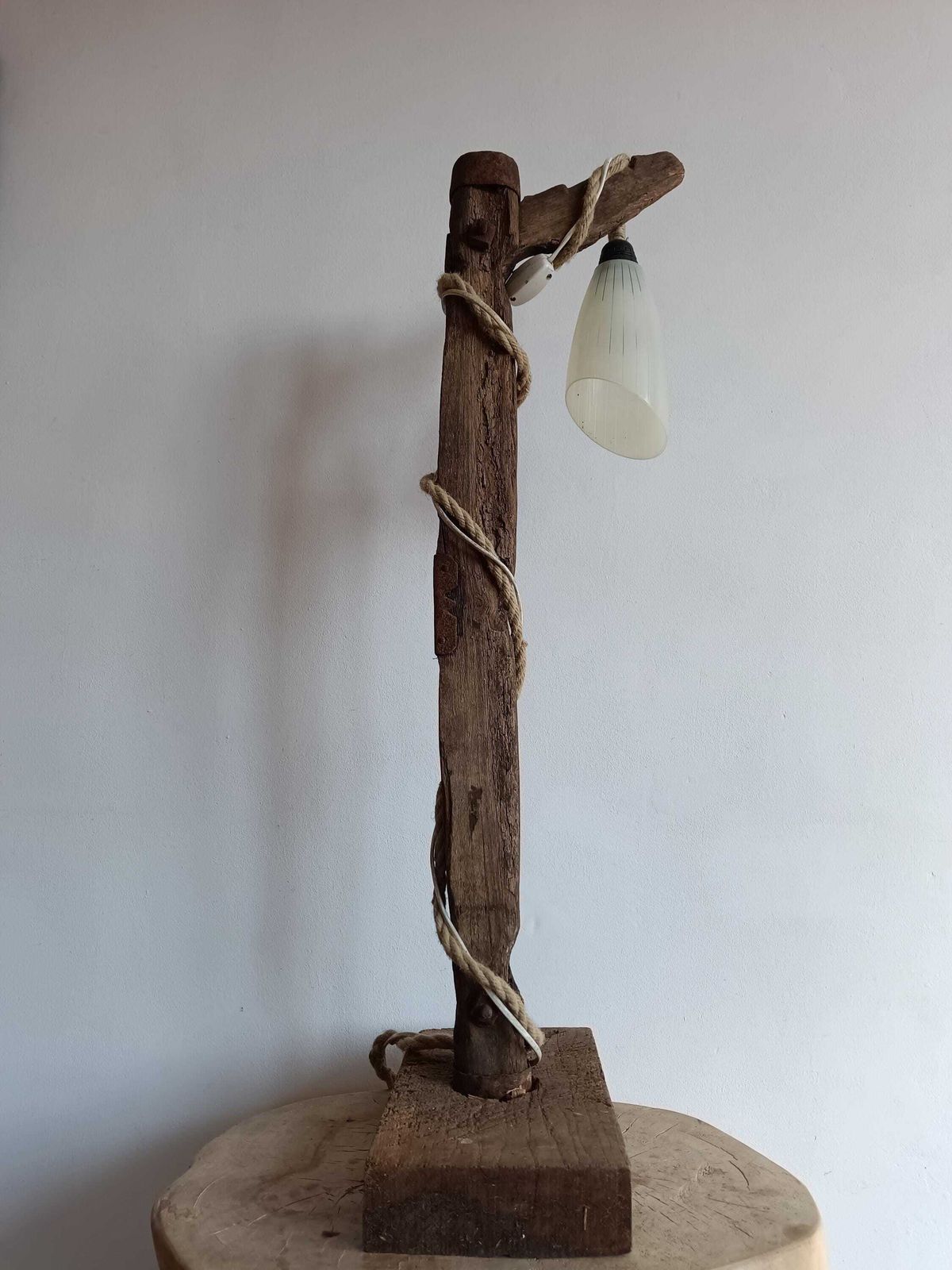 Lamp Wooden Natural Country Home, Shabby, Rustic, Vintage Lighting, Light, Centerpiece, Wood Home Decor, Reading Lamp, Rustic Decoration
