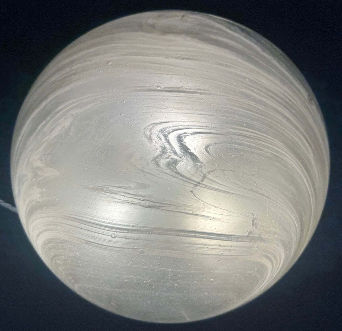 Large 1970s German Peill & Putzler Frosted Domed Glass Flush Mount Ceiling Light.  10 Available photo buy