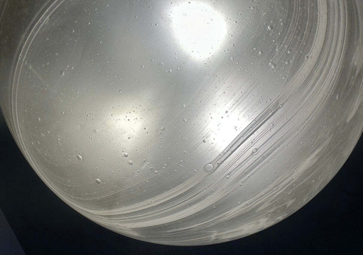 Lighting Large 1970s German Peill & Putzler Frosted Domed Glass Flush Mount Ceiling Light.  10 Available photo