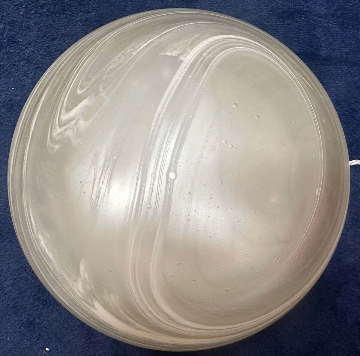 photo vintage Large 1970s German Peill & Putzler Frosted Domed Glass Flush Mount Ceiling Light.  10 Available