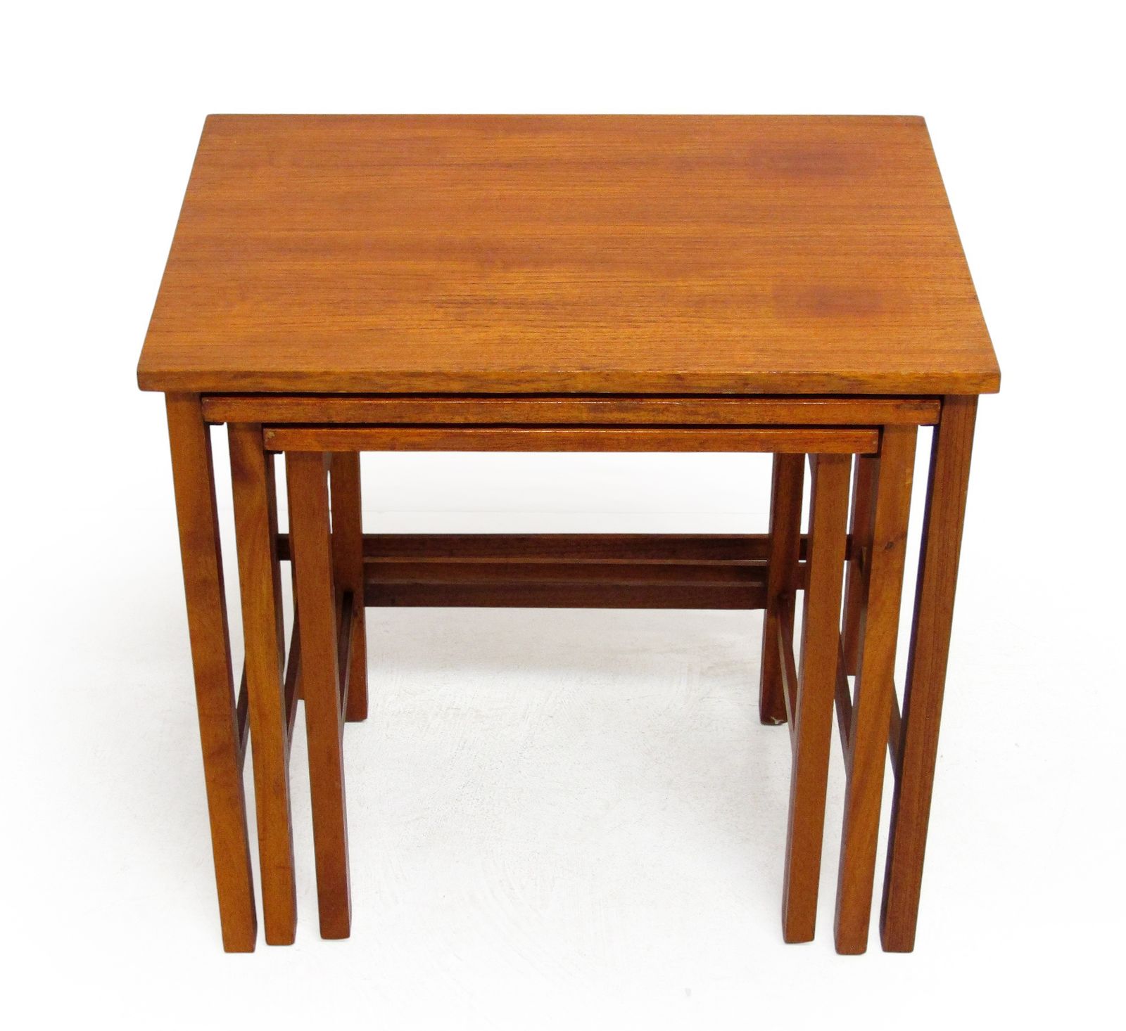 Set Of 3 1960s Teak Nesting Tables. Danish Style Of Peter Hvidt photo Furniture