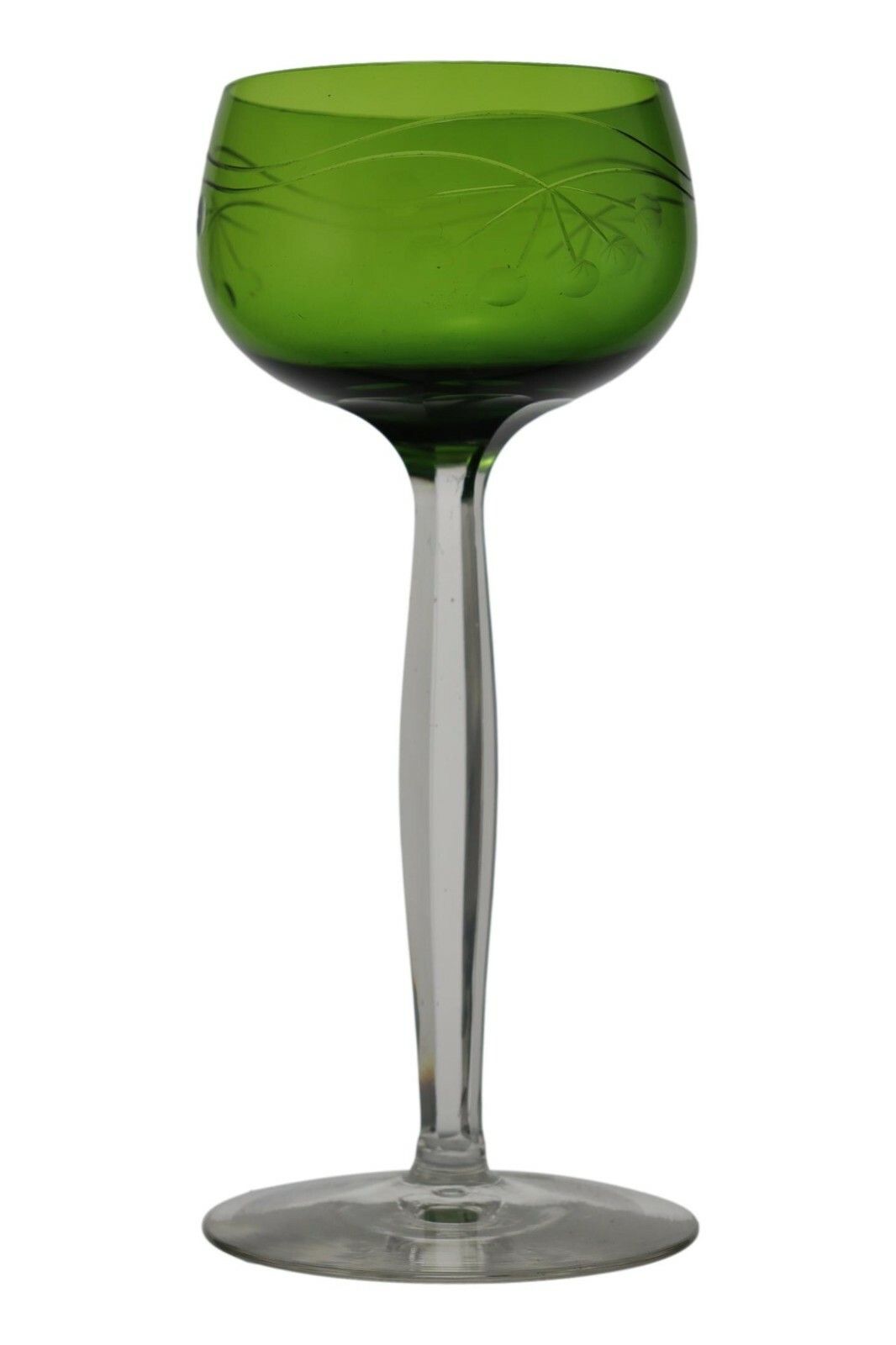 Theresienthal Crystal Glass Green Coloured Hock Wine Glasses Set Of 6 photo furniture