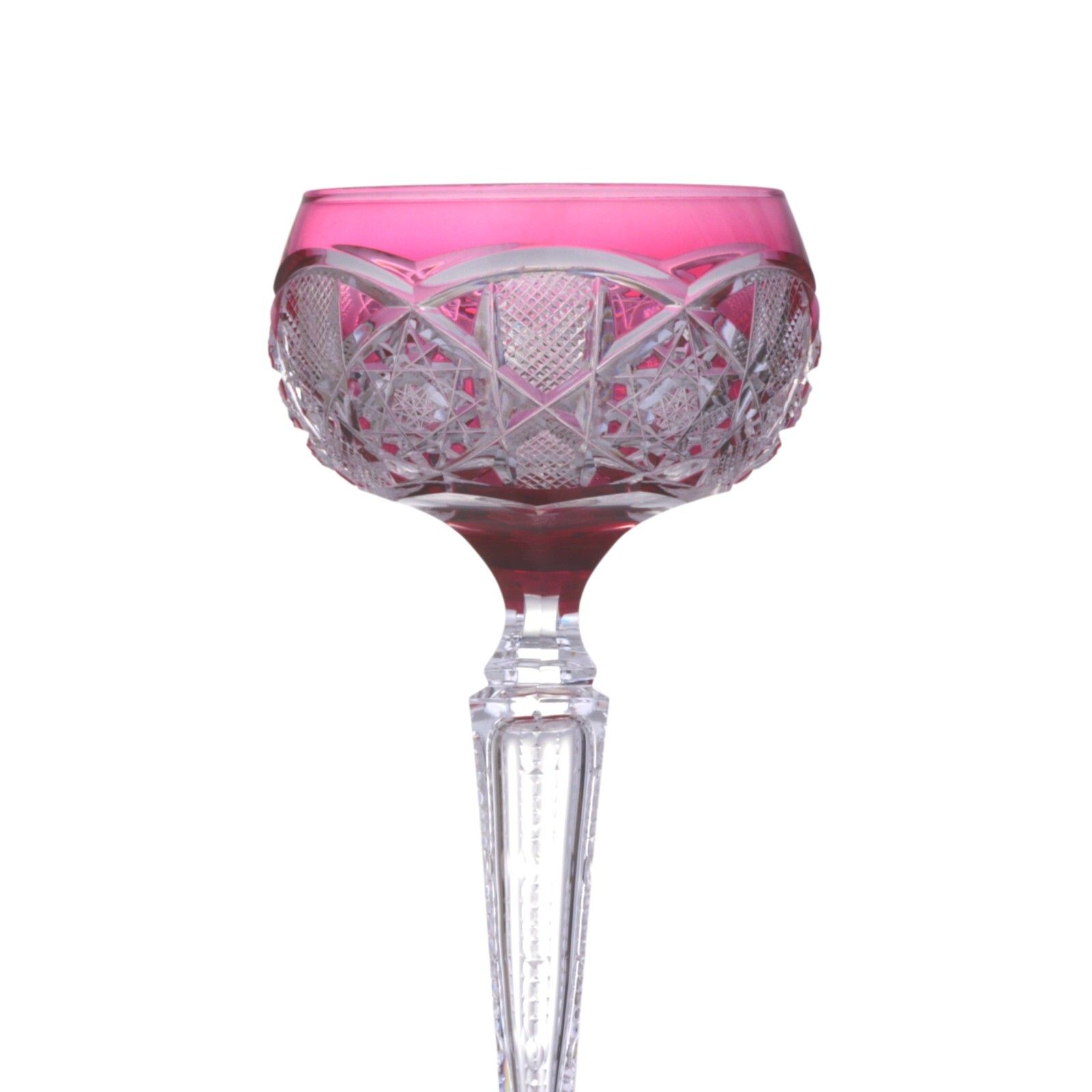 Val St Lambert Crystal Saarbrucken Set 6 Hock Wine Glass / Glasses 7 3/4" photo Home Decor