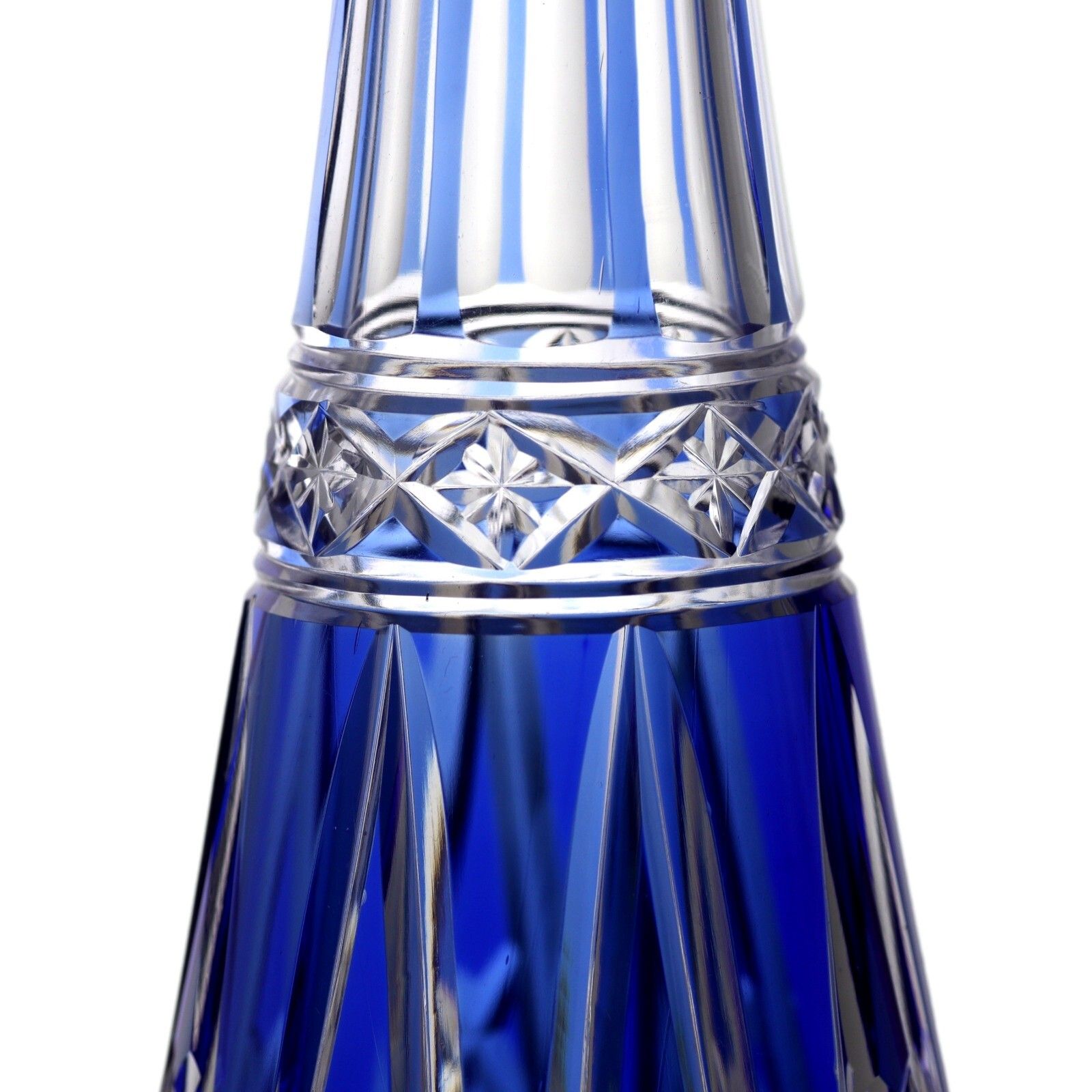St Louis Crystal Fantasy Design Cobalt Blue Decanter / Decanter 15" photo Home Decor