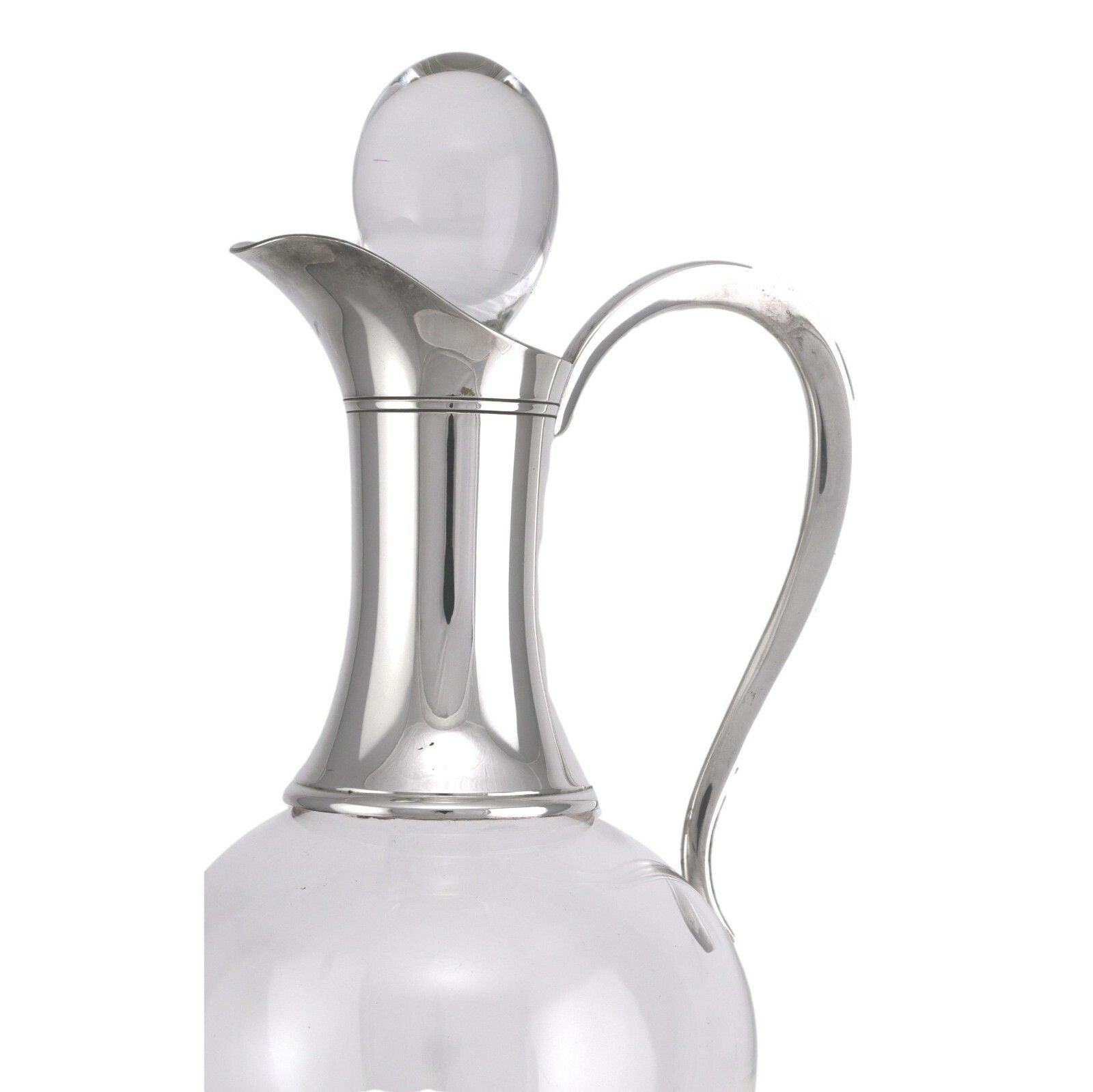 Garrard / Garrards London Silver And Crystal Claret Jug / Decanter 12" photo for sale