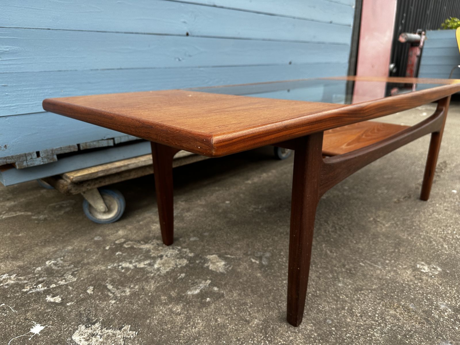 G Plan Mid Century Fresco Glass Top Coffee Table photo vintage