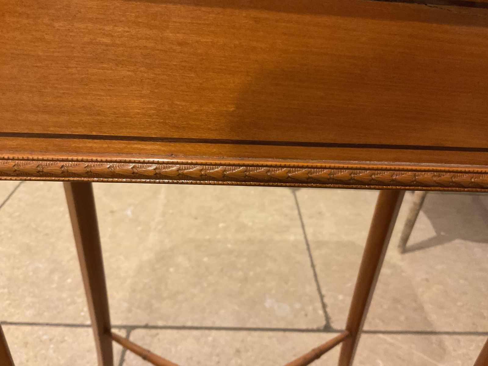 Pair Of Inlaid Satinwood Work Tables photo Furniture