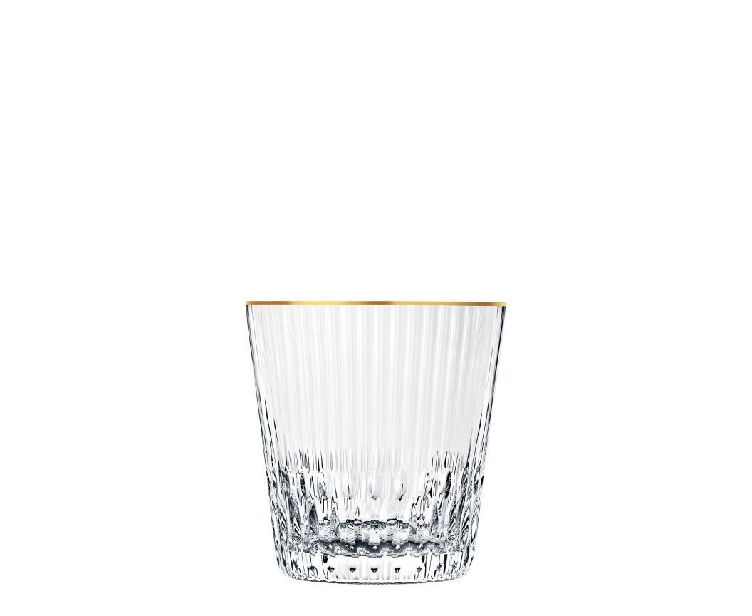 St Louis Crystal Apollo Gold Design Large Tumbler Glass / Glasses 4"