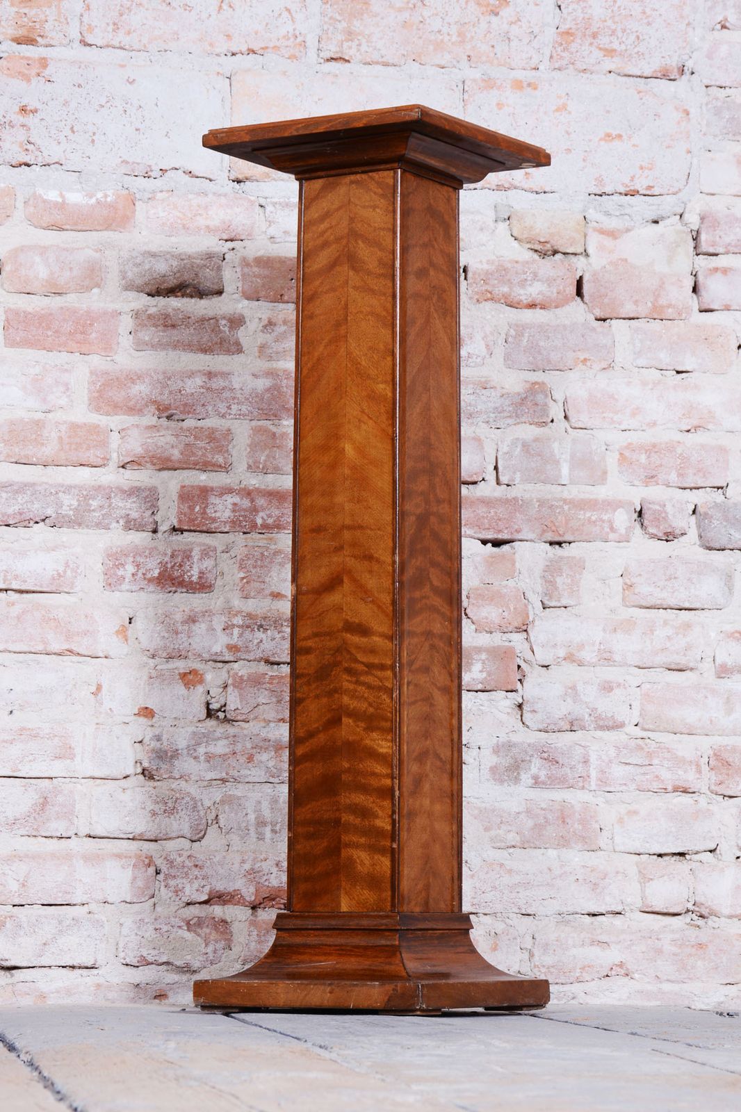 Restored Art Deco Pedestal, Spruce, Oak, Mahogany, Czech, 1920s photo Home Decor