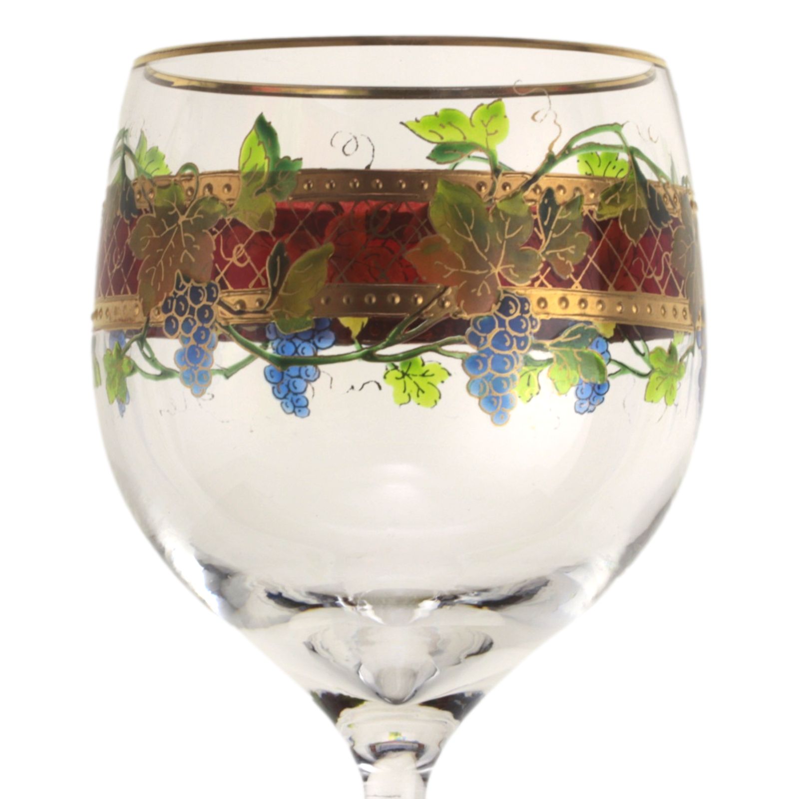 Meyr's Neffe Art Nouveau / Jugendstil Enamel Hock Wine Glass 18cm photo for sale