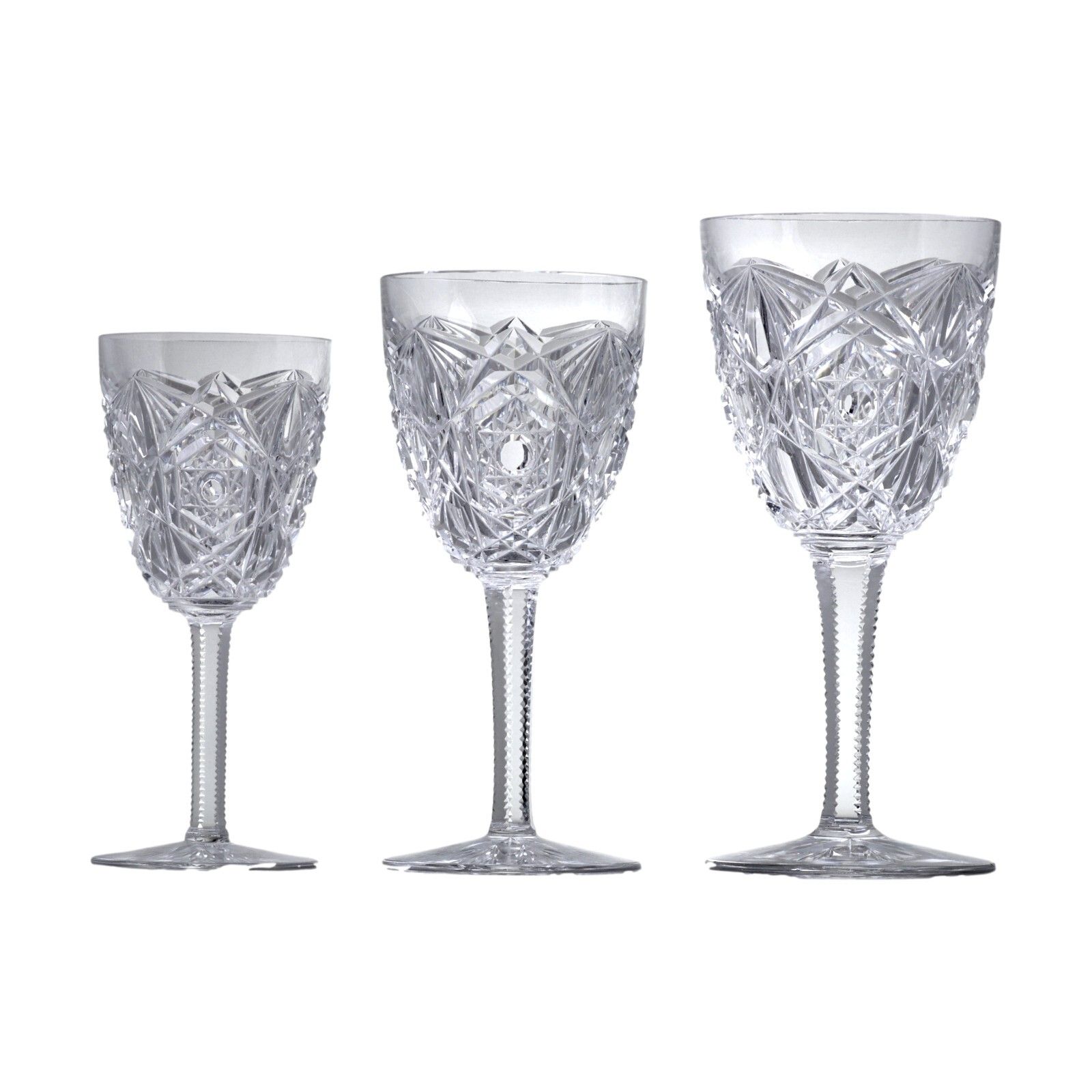 Baccarat Crystal Lagny Design Water Goblet Glass / Glasses 7 1/4" photo Home Decor