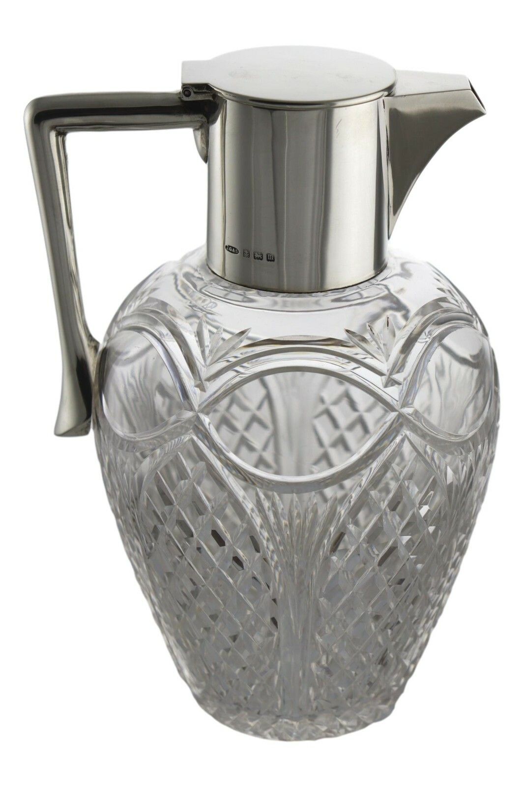 Antique  John Grinsell & Sons Sterling Silver Claret Jug / Decanter 1911 photo 800.0