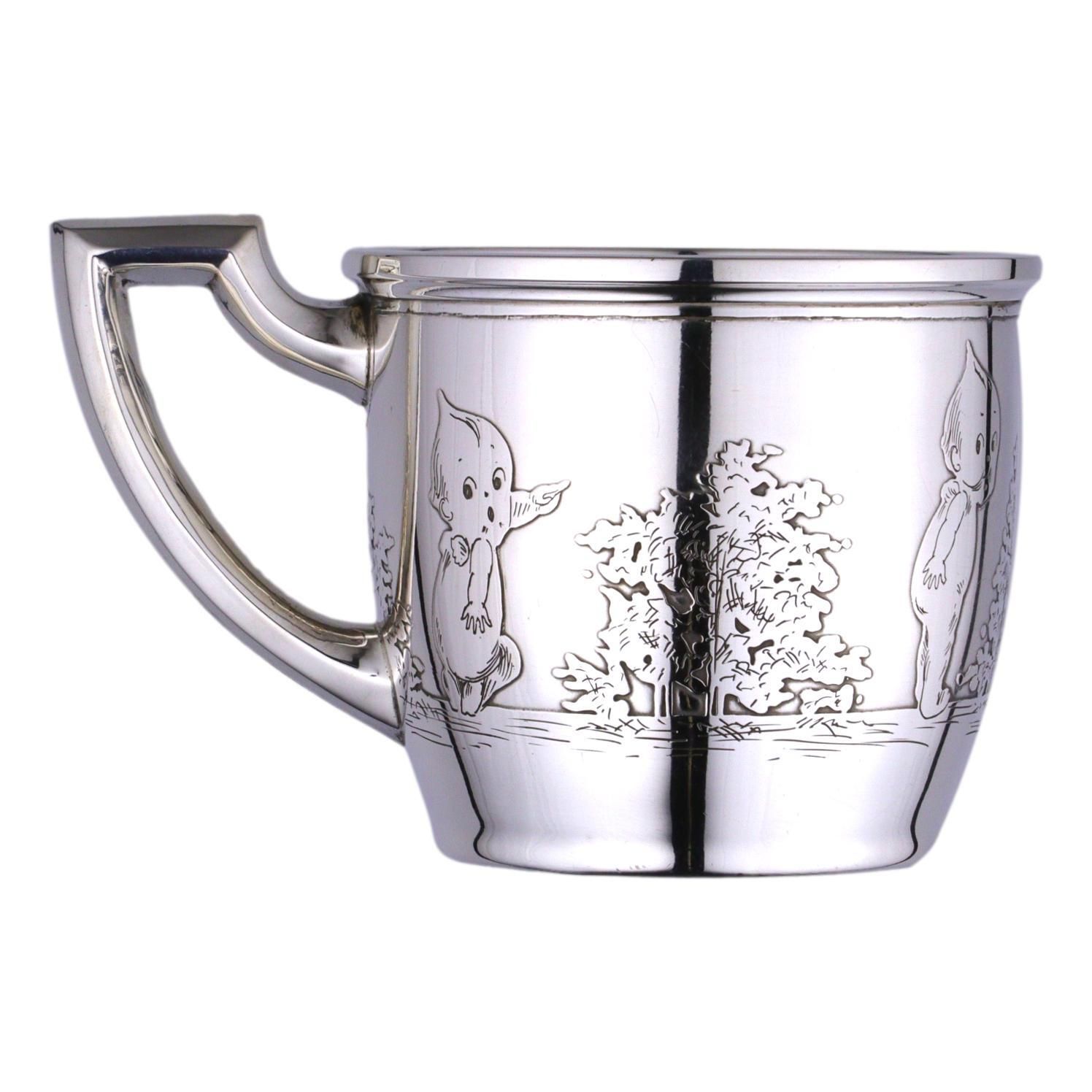 Antique American Sterling Silver Early Matthews & Co Kewpie Mug photo furniture