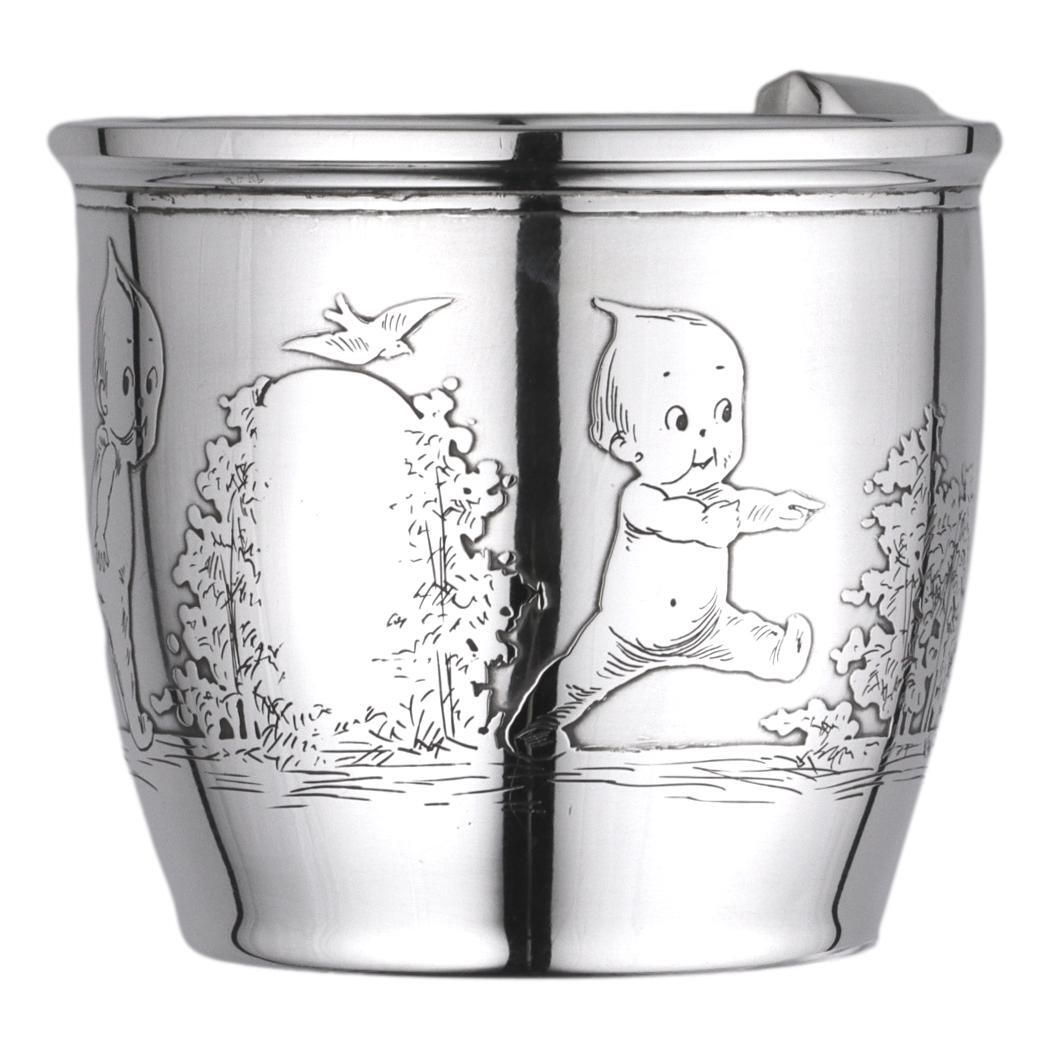 Antique American Sterling Silver Early Matthews & Co Kewpie Mug photo Home Decor