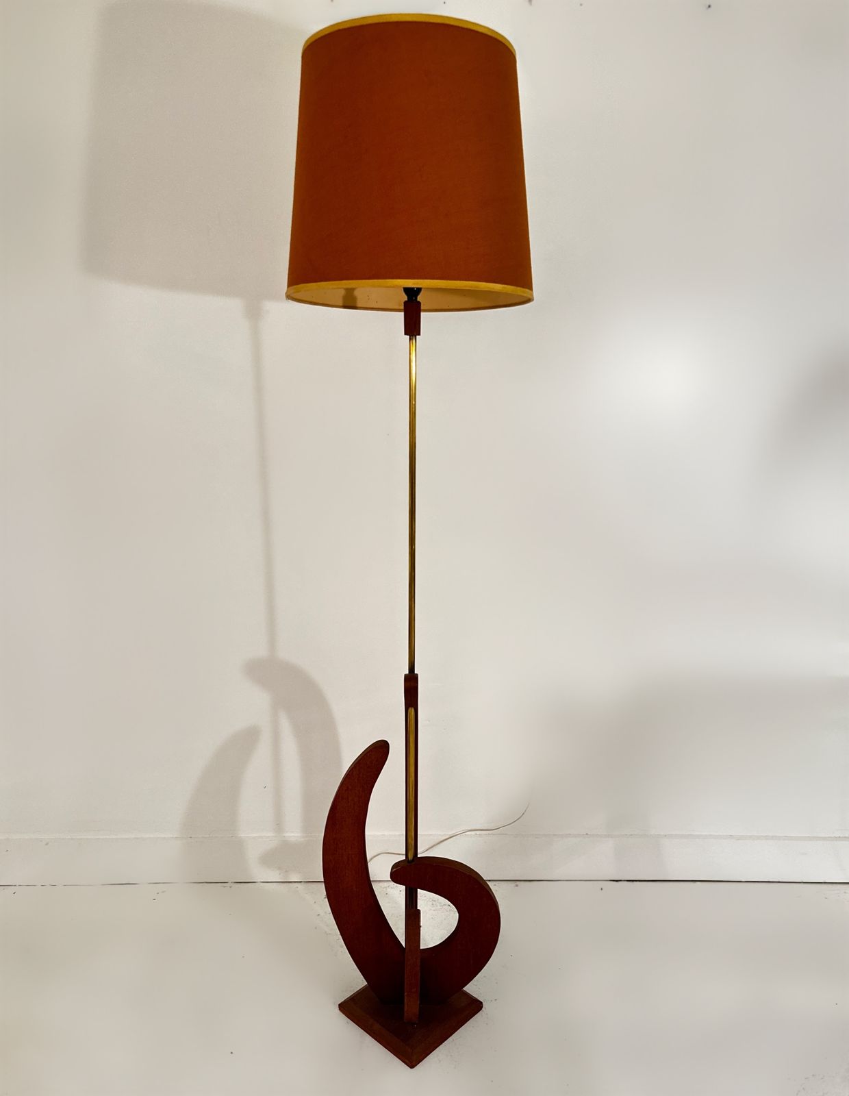 Mid Century One Off Sculptural Teak Standard Floor Lamp, 1948 photo vinterior
