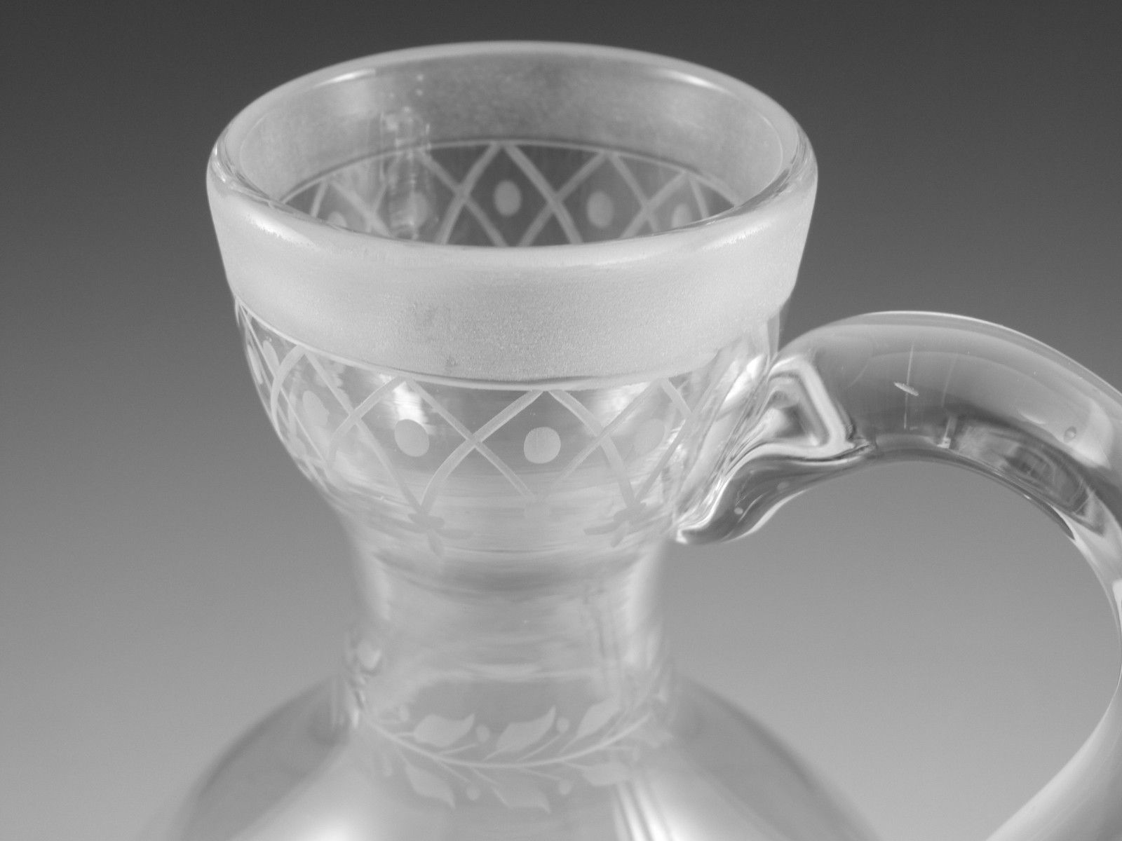 Richardsons Crystal Antique Glass Water Jug 8 3/4" photo for sale
