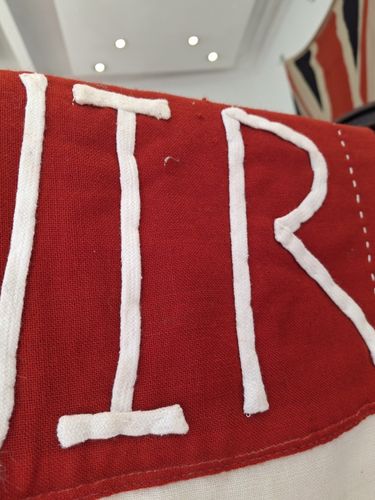 Vintage Rnli Hand Stitched Lifeboat Flag/Banner. photo vinterior