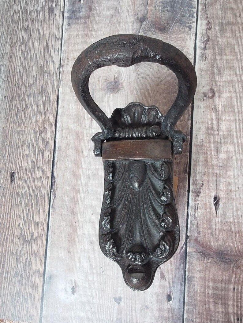 Cast Iron Door Knocker, Antique Cast Iron Door Knocker, Old Iron Door Knocker photo 85.0