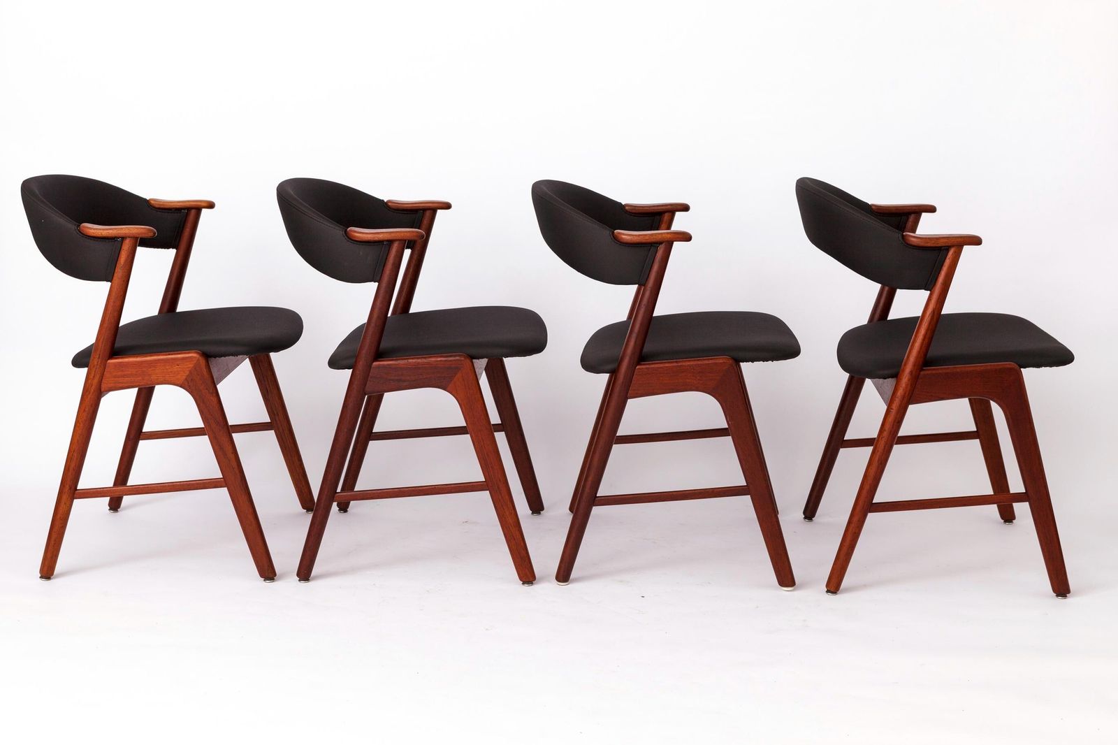 Set Of 4 Danish Teak Dining Chairs By Korup Stolefabrik – 1960s Mid Century Modern Design photo furniture
