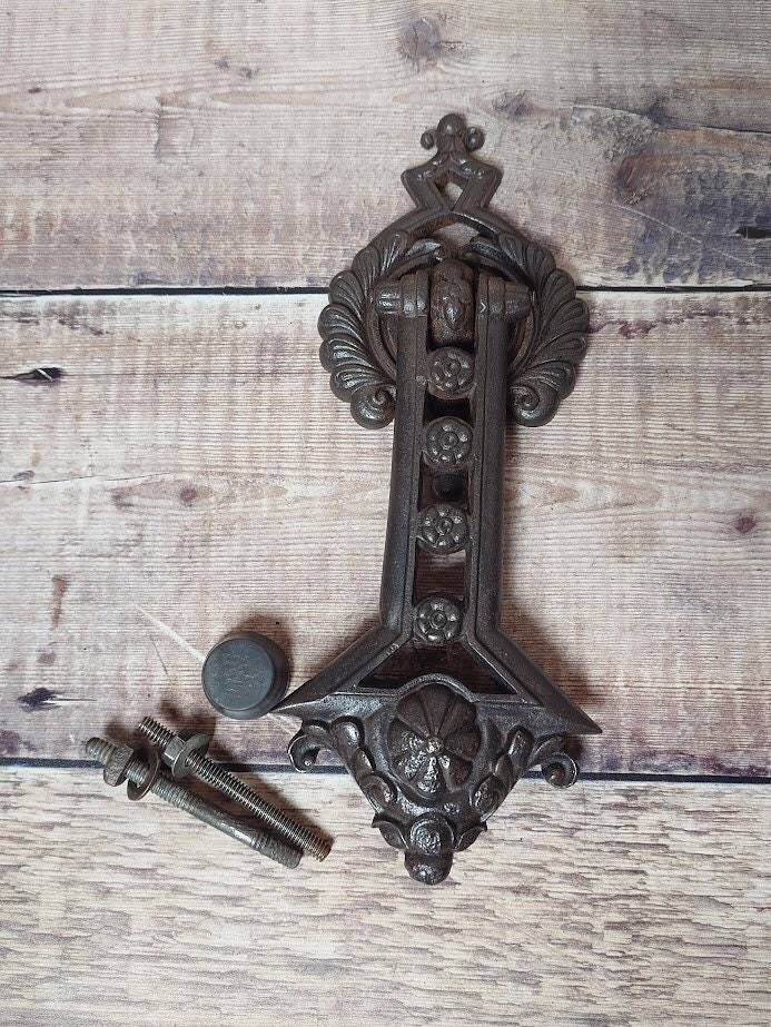 Victorian Iron Door Knocker, Antique Iron Door Knocker, Kenrick? photo furniture