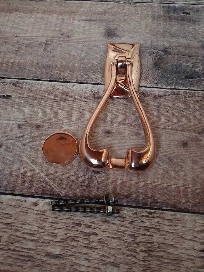 Art Nouveau Style Polished Copper Door Knocker photo for sale